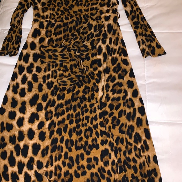 Bardot Leopard animal print faux wrap dress XS - Picture 4 of 4